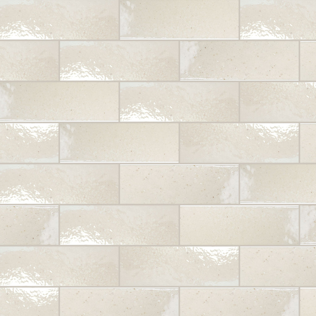 Sabil Flour Gloss 50x150, true-scale swatch: 400 x 400 mm of wall at real size