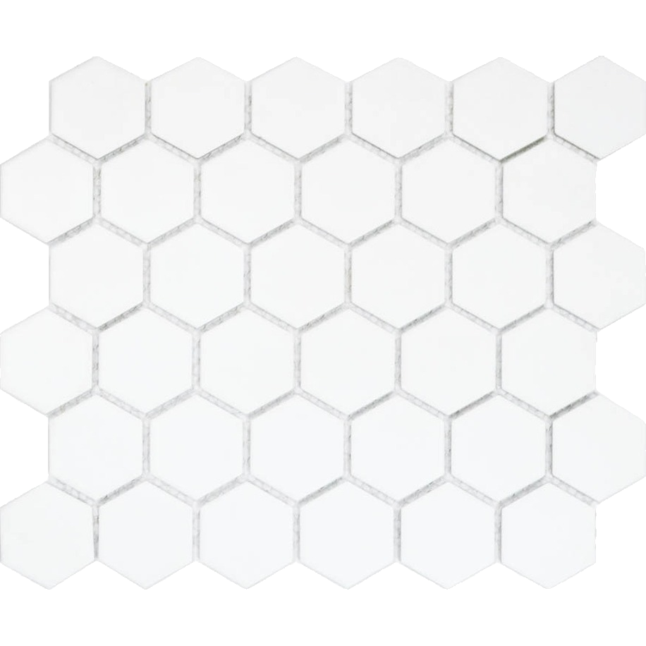 Saltbush Cirrus Hexagon Mosaic Matt 50x50, tiles laid together