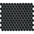Saltbush Eclipse Hexagon Mosaic Gloss 25x25, tiles laid together