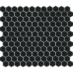 Saltbush Eclipse Hexagon Mosaic Gloss 25x25, tiles laid together