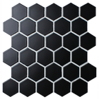 Saltbush Eclipse Hexagon Mosaic Matt 51x51, tiles laid together