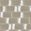Sand Taupe Gloss 75x150, true-scale swatch: 400 x 400 mm of wall at real size