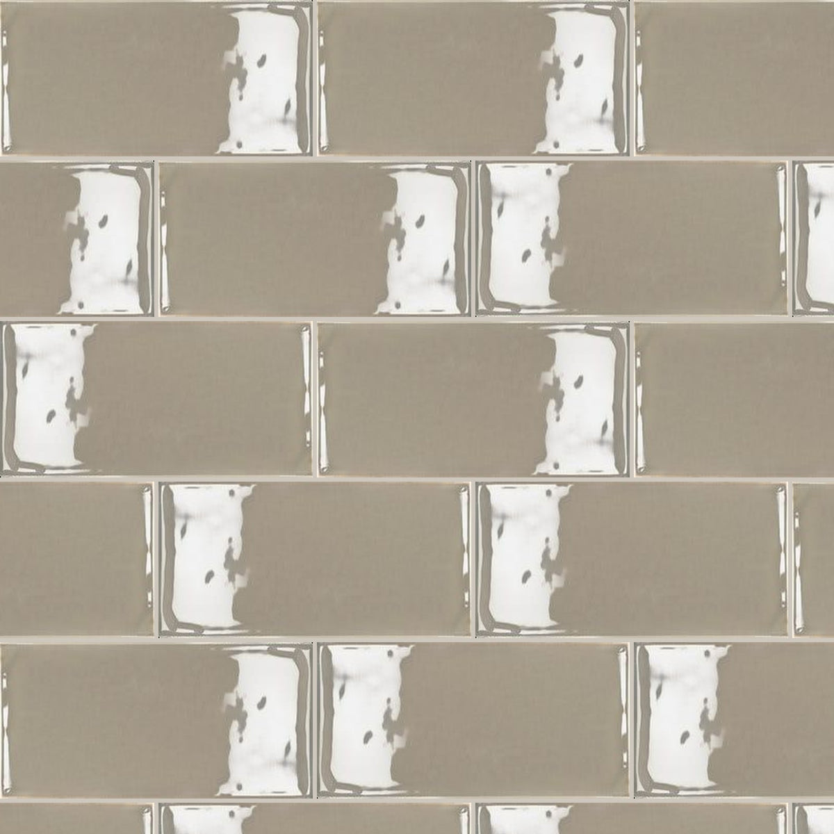 Sand Taupe Gloss 75x150, true-scale swatch: 400 x 400 mm of wall at real size