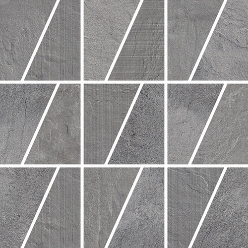 Sassafras Shale Mix Mosaic Sheet 375x375, tiles laid together