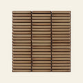 Shiki Sticks Cocoa Stone Porcelain Glazed 12x92 Finger Mosaic, true-scale swatch: 400 x 400 mm of wall at real size