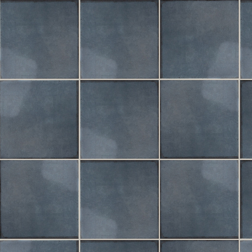 Soul Blue Gloss 125x125, true-scale swatch: 400 x 400 mm of wall at real size