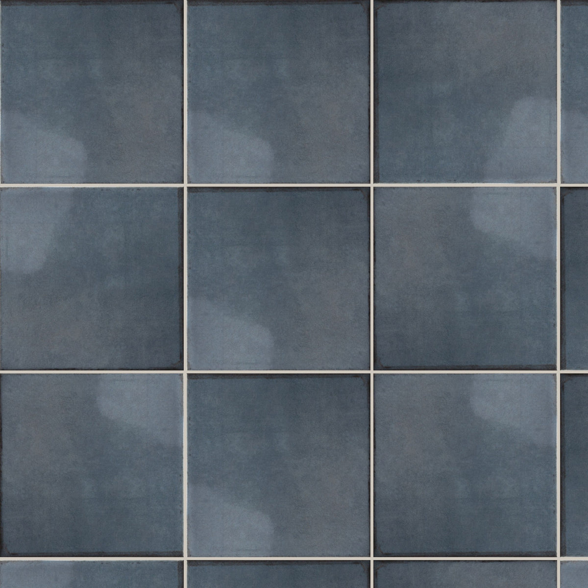 Soul Blue Gloss 125x125, true-scale swatch: 400 x 400 mm of wall at real size