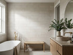 Spinifex Chalk Matt 75x300 tiles in a room