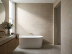 Spinifex Sandplain Matt 75x300 tiles in a room