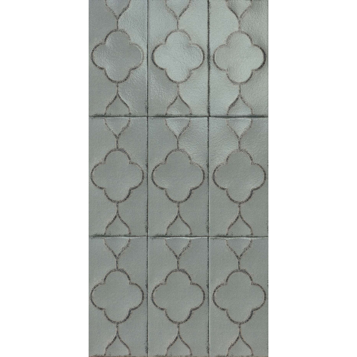 Taggerty Lichen Trellis Glazed 125x250, tiles laid together