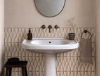 Taggerty Tanbark Braid Glazed 125x250 tiles in a room