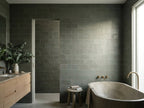 Tallowwood Lichen Matt 75x300 tiles in a room
