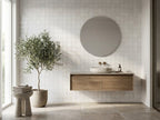Tallowwood Salt Flat Matt 100x100 tiles in a room