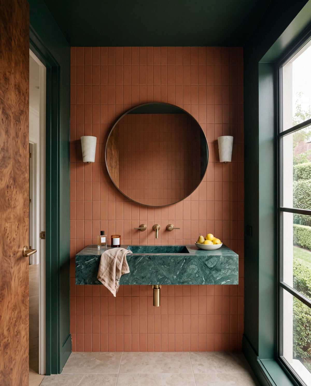 Tarwin Ochre Matt 50x150 tiles in a powder