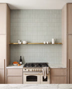 Tarwin Overcast Matt 50x150 tiles in a kitchen