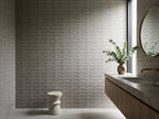 Tarwin Pebble 3D Matt 50x150 tiles in a room