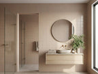 Tarwin Pink Heath Matt 100x100 tiles in a room