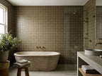 Tarwin Stringybark Matt 100x100 tiles in a room