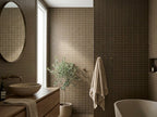 Tarwin Stringybark Matt 50x150 tiles in a room