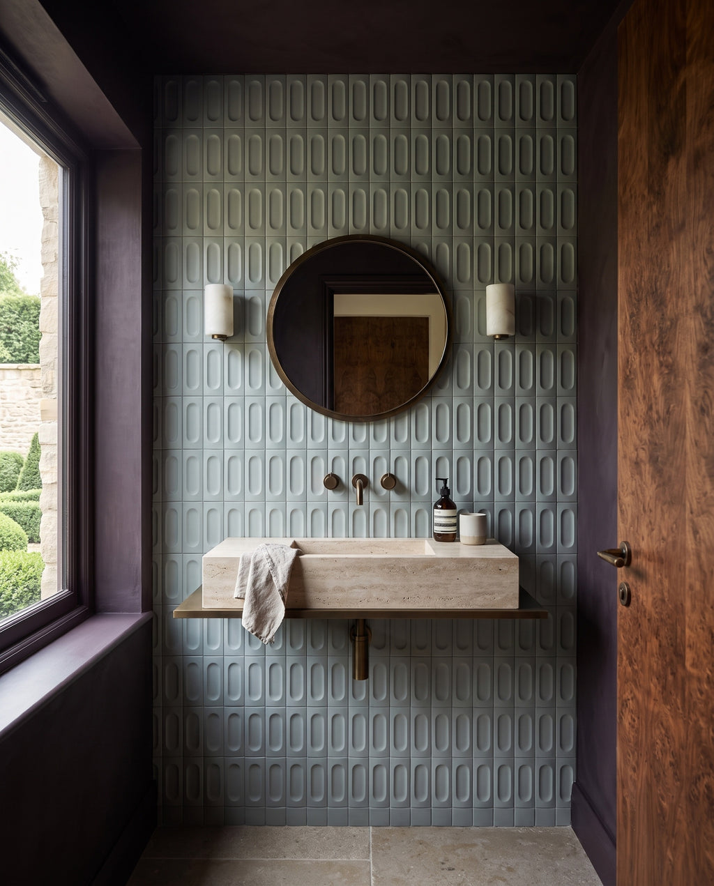 Tarwin Thunder 3D Matt 50x150 tiles in a room