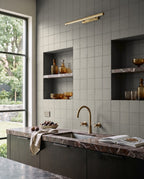 Tarwin Thunder Matt 100x100 tiles in a pantry