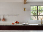 Tarwin Whitecap Matt 100x100 tiles in a kitchen