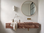 Tarwin Whitecap Matt 50x150 tiles in a powder