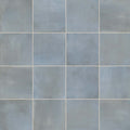 Terracotta Blue Sky Matt 100x100, true-scale swatch: 400 x 400 mm of wall at real size