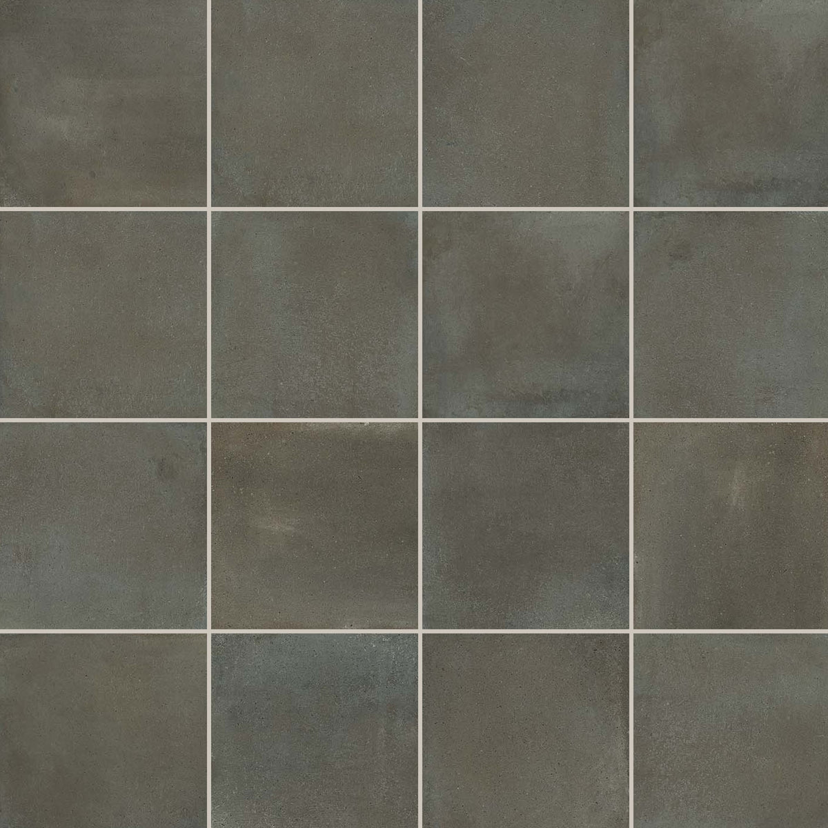 Terracotta Sea Green Matt 100x100, true-scale swatch: 400 x 400 mm of wall at real size