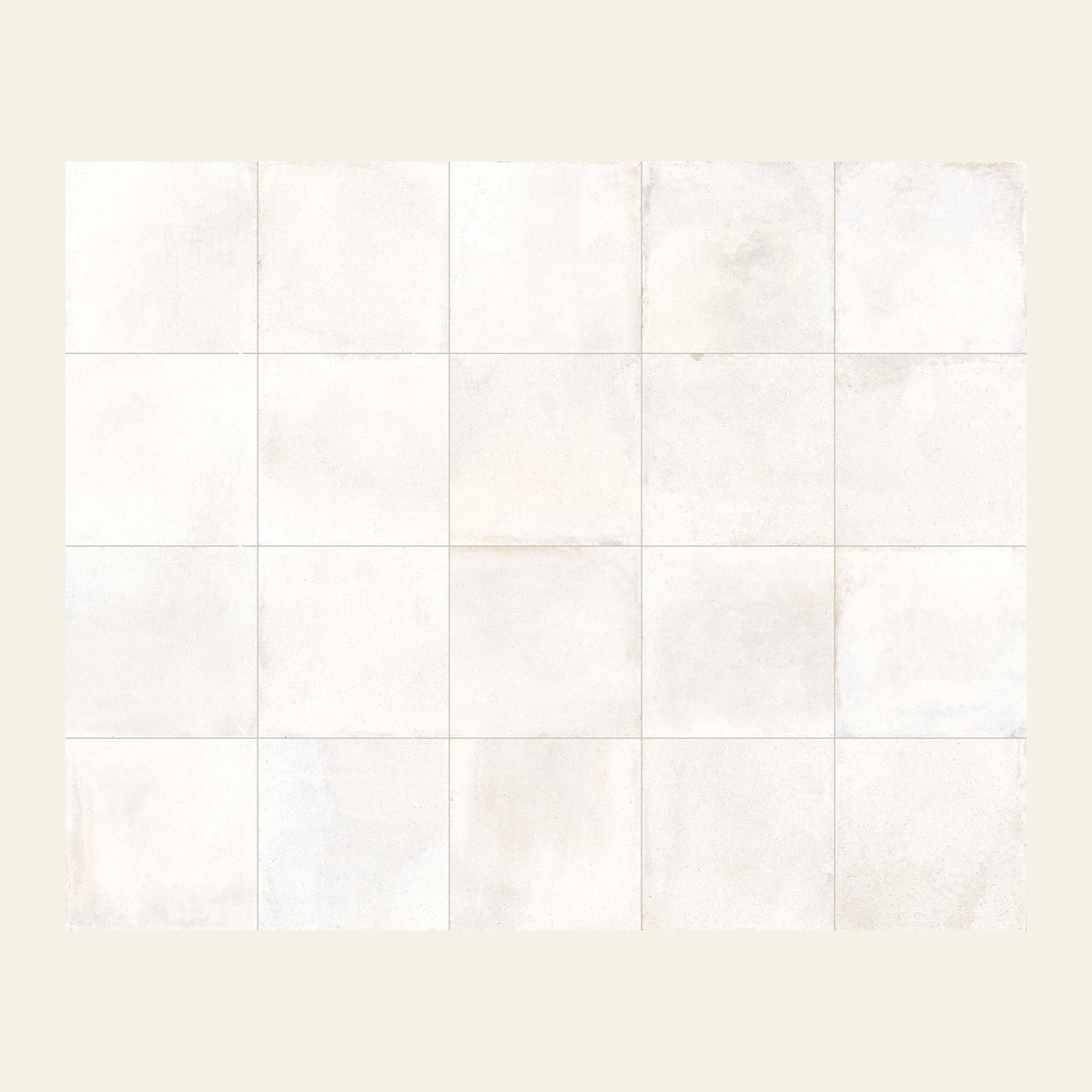 Terracotta Snow Matt 100x100, tiles laid together