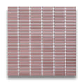 Tomo Dust Pink Satin 9.5x47 Finger Mosaic, tiles laid together
