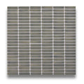 Tomo Leaf Green Satin 9.5x47 Finger Mosaic, tiles laid together