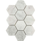 Toolangi Cirrus Hexagon Mosaic Honed 95x95, tiles laid together