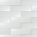 Wabisabi Porcelain White Glazed 60x227, true-scale swatch: 400 x 400 mm of wall at real size