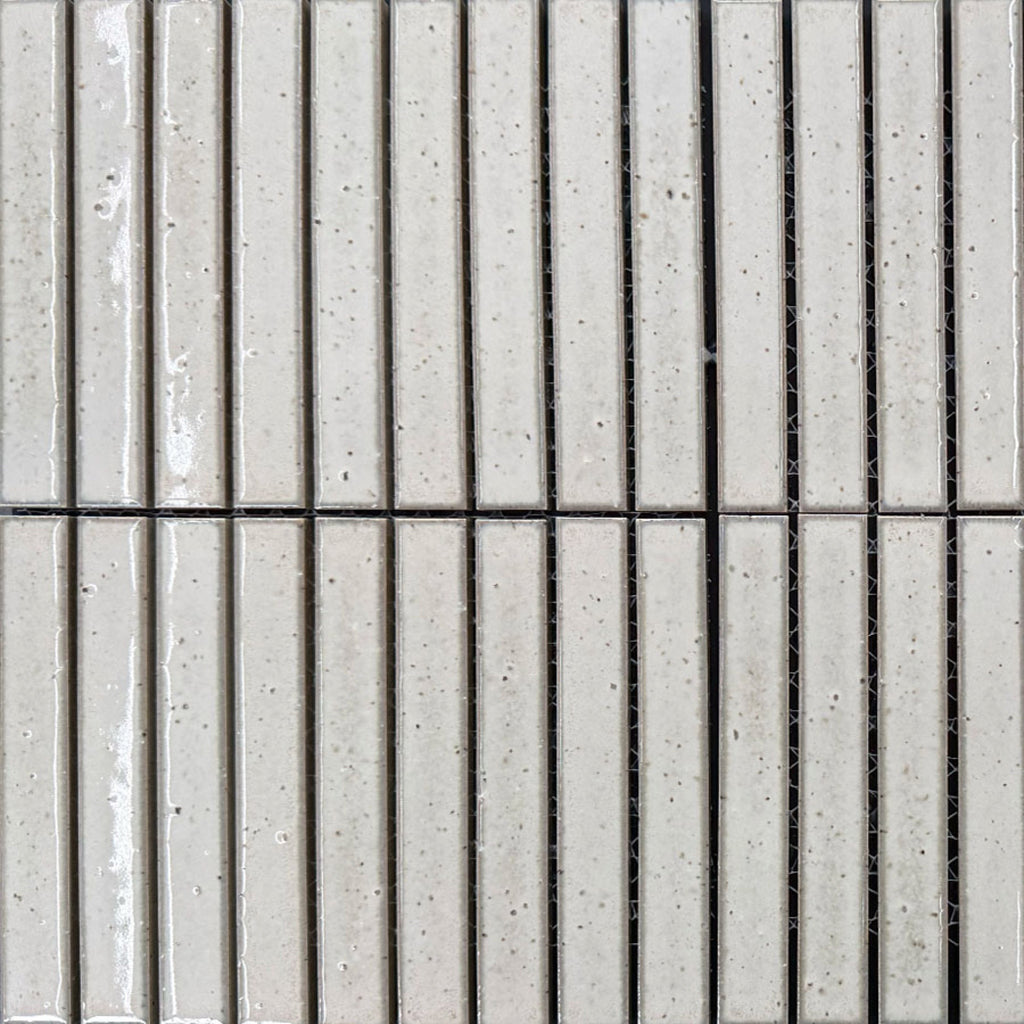 Walhalla Chalk Finger Mosaic Gloss 20x145, tiles laid together