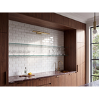 Waratah Whitecap Bevelled Cushion Edge Gloss 75x150 tiles in a bar