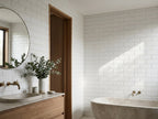 Waratah Whitecap Bevelled Matt 100x300 tiles in a room