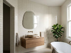 Waratah Whitecap Cushion Edge Gloss 75x150 tiles in a room