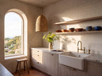 Waratah Whitecap Cushion Edge Matt 100x200 tiles in a room