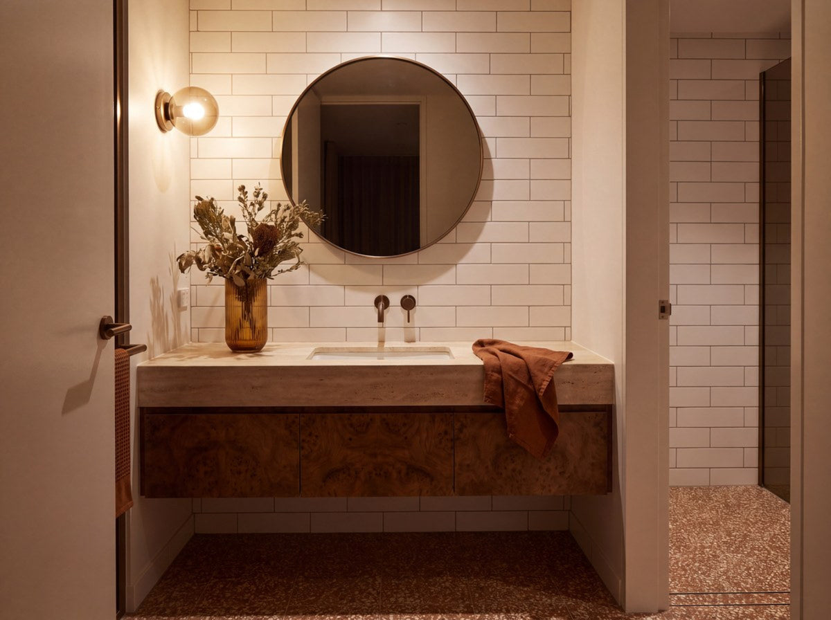 Waratah Whitecap Matt 100x300 tiles in a room