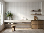 Waratah Whitecap Mosaic Matt 48x48 tiles in a room