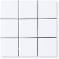 Waratah Whitecap Mosaic Matt 97x97, tiles laid together