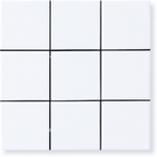 Waratah Whitecap Mosaic Matt 97x97, tiles laid together