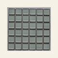 Water Green Concave Square Gloss 48x48 Mosaic, true-scale swatch: 400 x 400 mm of wall at real size