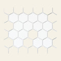 White Big Hexagon Matt 50x50 Mosaic, tiles laid together
