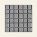 White Cloud Concave Square Gloss 48x48 Mosaic, true-scale swatch: 400 x 400 mm of wall at real size