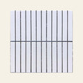 White Finger Matt 22x145 Finger Mosaic, true-scale swatch: 400 x 400 mm of wall at real size