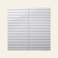 White Finger Gloss 15x145 Finger Mosaic, true-scale swatch: 400 x 400 mm of wall at real size