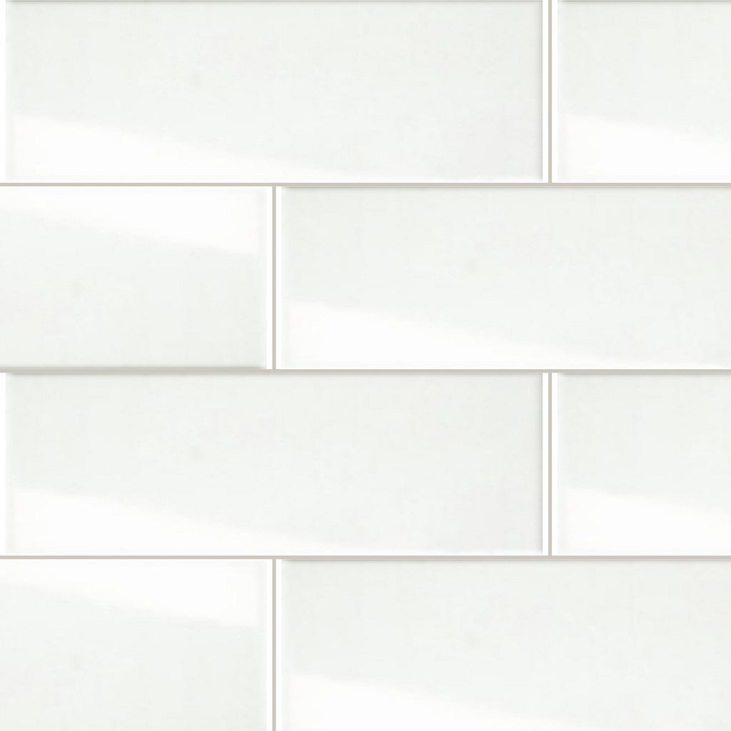 White Gloss 100x300, true-scale swatch: 400 x 400 mm of wall at real size