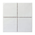 White Handmade Wavy Gloss 100x100, tiles laid together